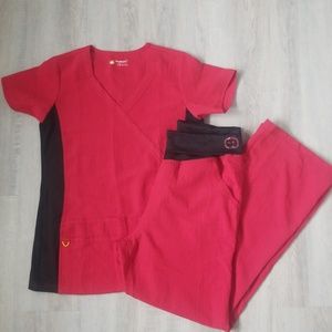 WonderWink 4 Way Stretch Scrubs (top S bot Lg)